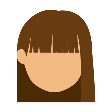 İzole kadın baş tasarım