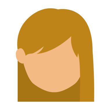 İzole kadın baş tasarım