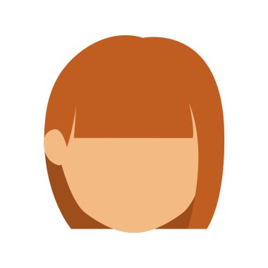 İzole kadın baş tasarım