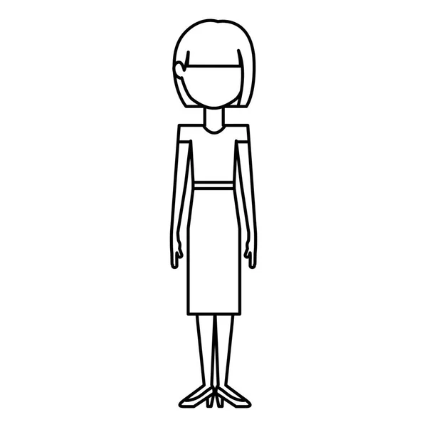 Diseño aislado de la mujer — Vector de stock