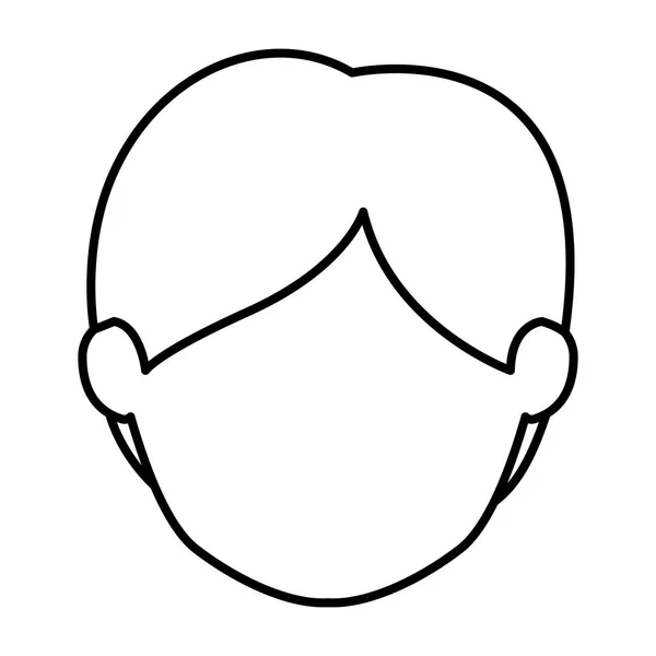 Conception de tête d'homme isolé — Image vectorielle