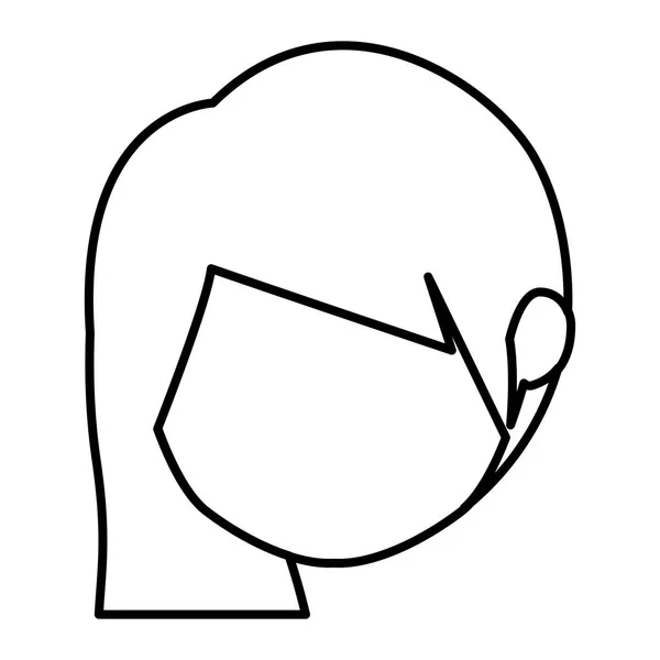 Ізольований дизайн голови жінки — стоковий вектор
