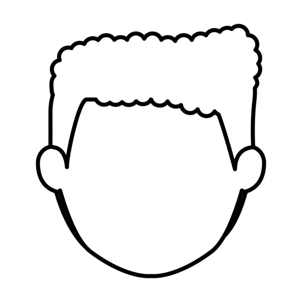 Diseño de cabeza de hombre aislado — Vector de stock