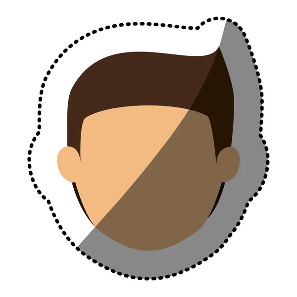 Дизайн головы изолированного человека — стоковый вектор