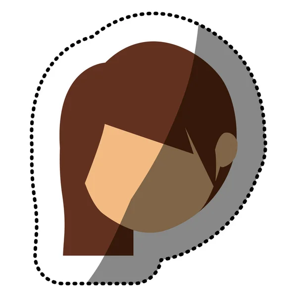Izolované žena hlavou design — Stockový vektor