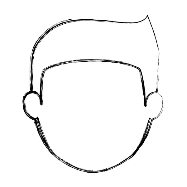 Diseño de cabeza de hombre aislado — Vector de stock