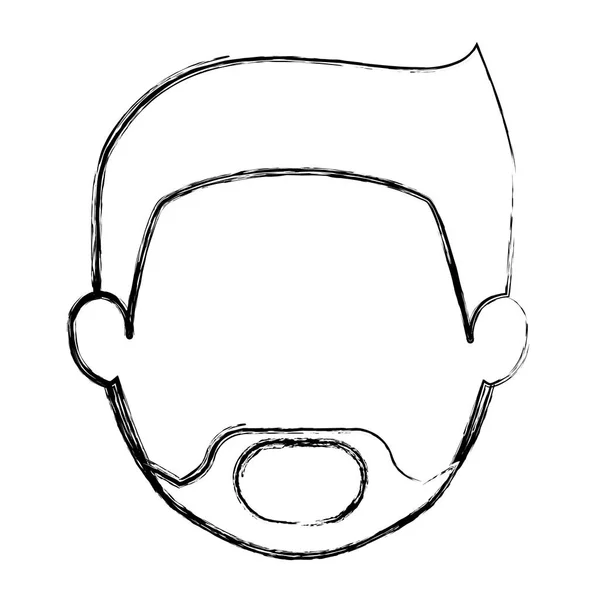 Diseño de cabeza de hombre aislado — Archivo Imágenes Vectoriales