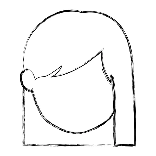Isolerad kvinna huvud design — Stock vektor