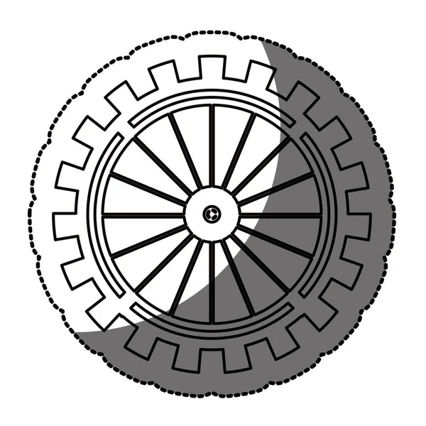 Isolierte Getriebekonstruktion — Stockvektor