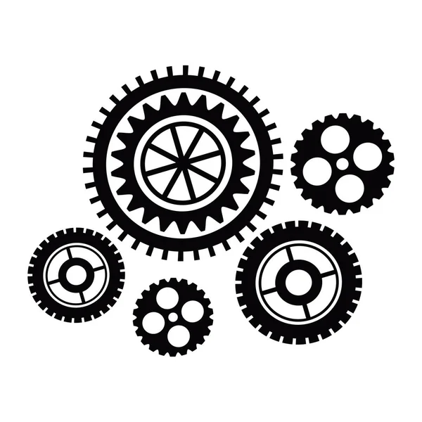 Isolated gears design — Stock Vector