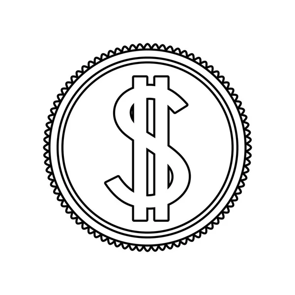 Isoleret mønt design – Stock-vektor