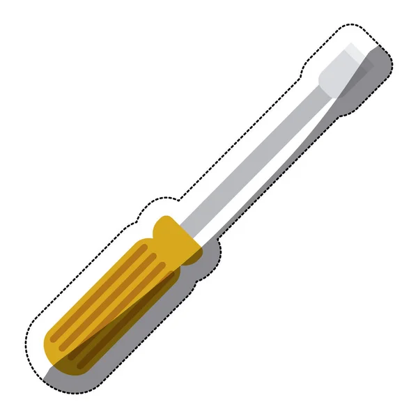 Design de chave de fenda isolada — Vetor de Stock