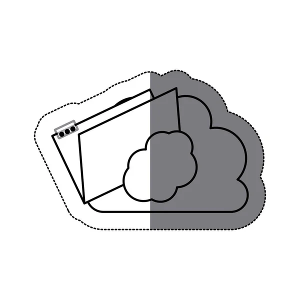 Изолированный дизайн файлов и облаков — стоковый вектор