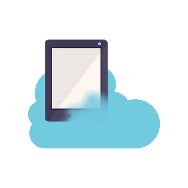 Diseño de tabletas y computación en nube — Vector de stock