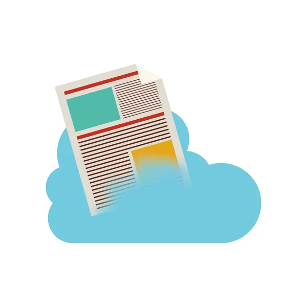 Conception de documents et de cloud computing — Image vectorielle