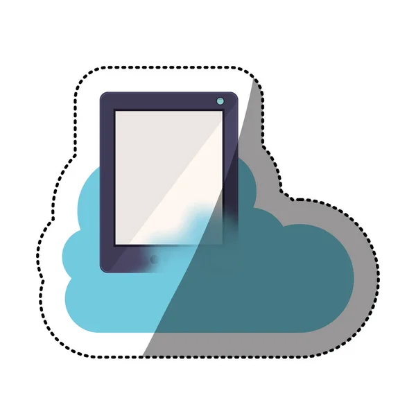 Diseño de tabletas y computación en nube — Vector de stock