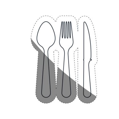 İzole çatal bıçak takımı tasarım