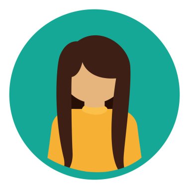 İzole avatar kadın tasarım