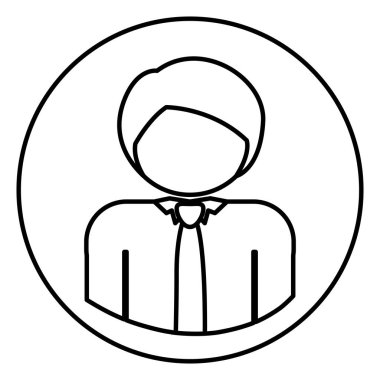 İzole avatar adam tasarım