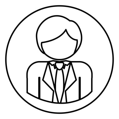 İzole avatar adam tasarım