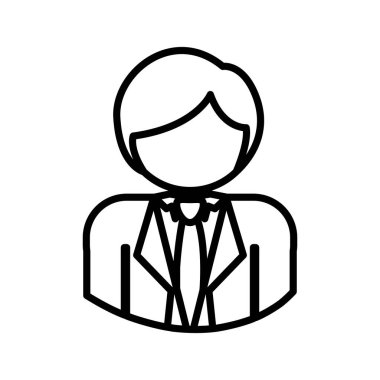 İzole avatar adam tasarım