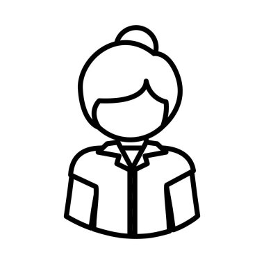 İzole avatar kadın tasarım