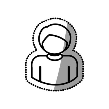 İzole avatar adam tasarım