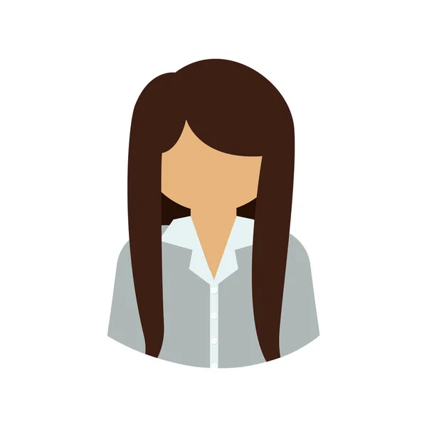 İzole avatar kadın tasarım — Stok Vektör