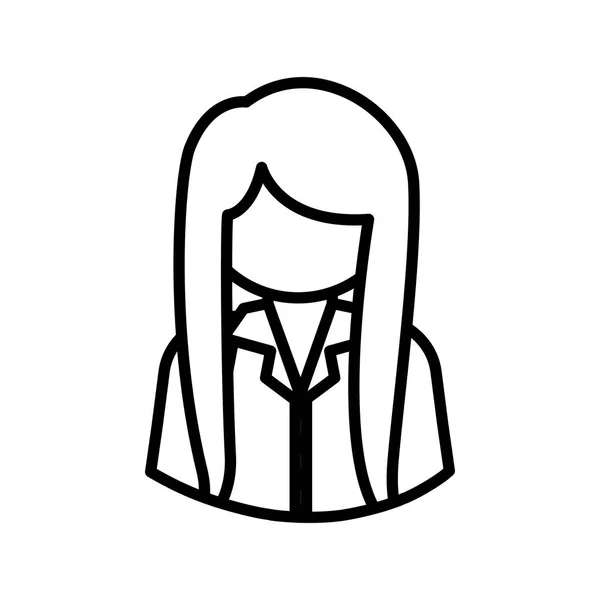 Avatar isolé femme design — Image vectorielle