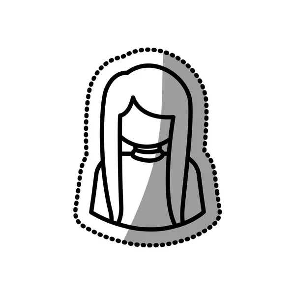 Изолированный дизайн женщины аватара — стоковый вектор