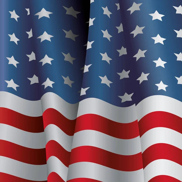 İzole ABD bayrağı tasarım — Stok Vektör