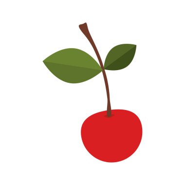 kiraz meyve ile renkli siluet