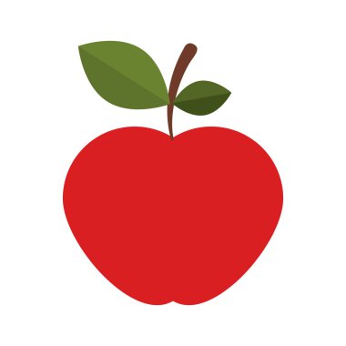 Apple kök ile renkli siluet ve yapraklar