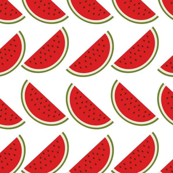 Colorful pattern with slice watermelon — Stock Vector