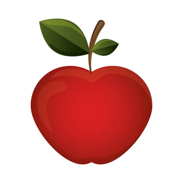 Sylwetka z jabłko jasny kolorowy — Wektor stockowy