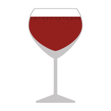 Şarap kadehi ile renkli siluet