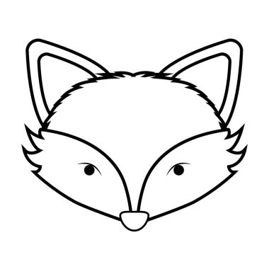 fox yüzü ile kontur tek renkli