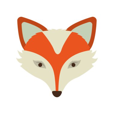 fox yüz siluet turuncu rengi