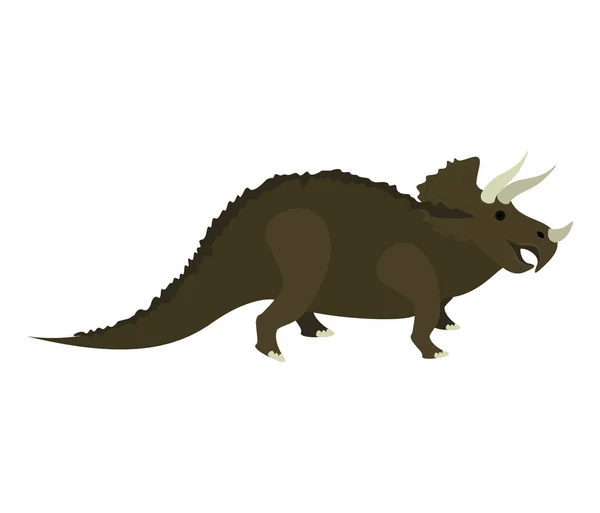 Desenhos animados coloridos com triceratops de dinossauro —  Vetores de Stock