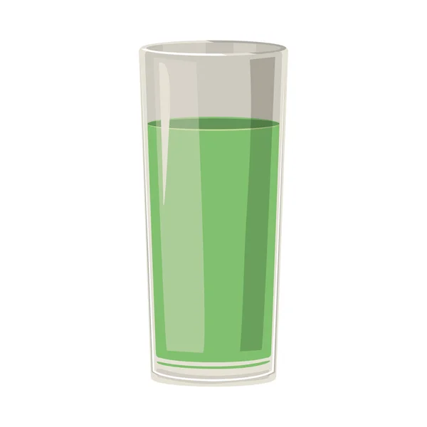 Silhouette mit Getränk in der Farbe grün — Stockvektor