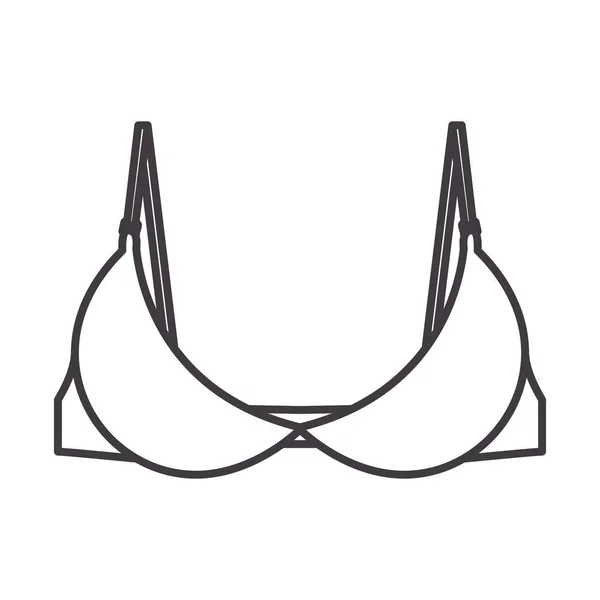 Silhouette grand soutien-gorge icône plat — Image vectorielle