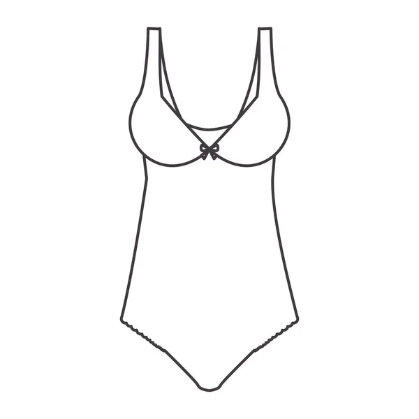 Žena letní plavky ikona plochý — Stockový vektor