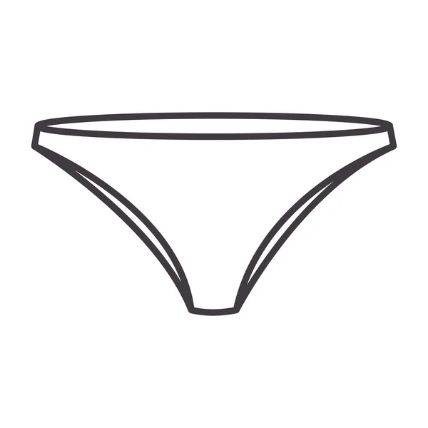 Silhouette del bikini icona piatta — Vettoriale Stock