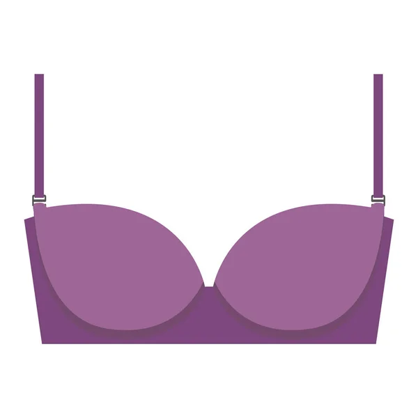 Icône de design de soutien-gorge de balcon violet avec arc — Image vectorielle