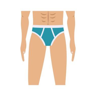 yarım vücut erkekler mavi Yüzme Mayo ile