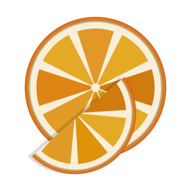 Turuncu meyve simgesi dilim