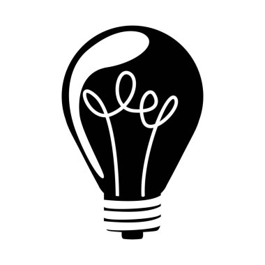 filaman ile siyah siluet lamba