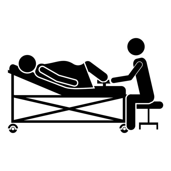 silhouette pregnant woman with gynecologist