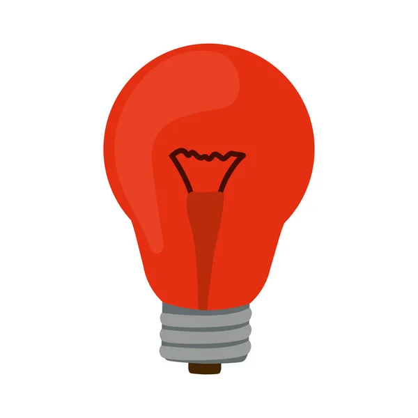 Silueta s červeným žárovka svítí — Stockový vektor