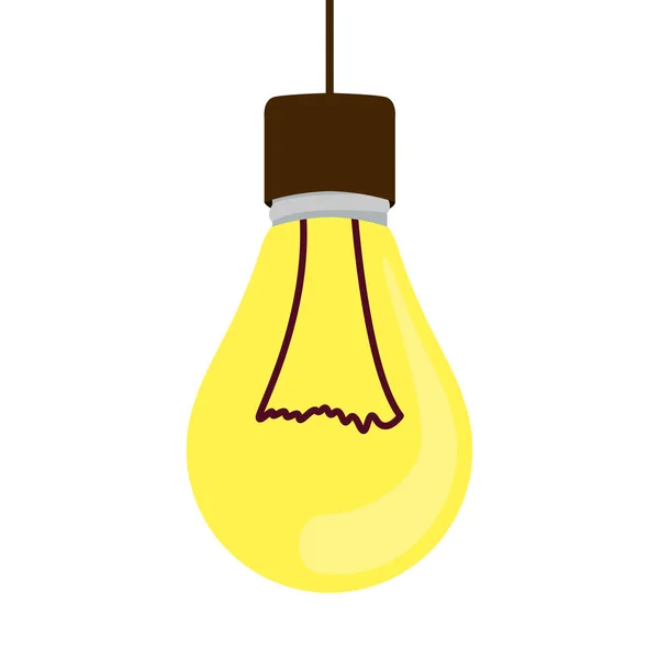 Silhouette Head lamp icon flat — Stock Vector